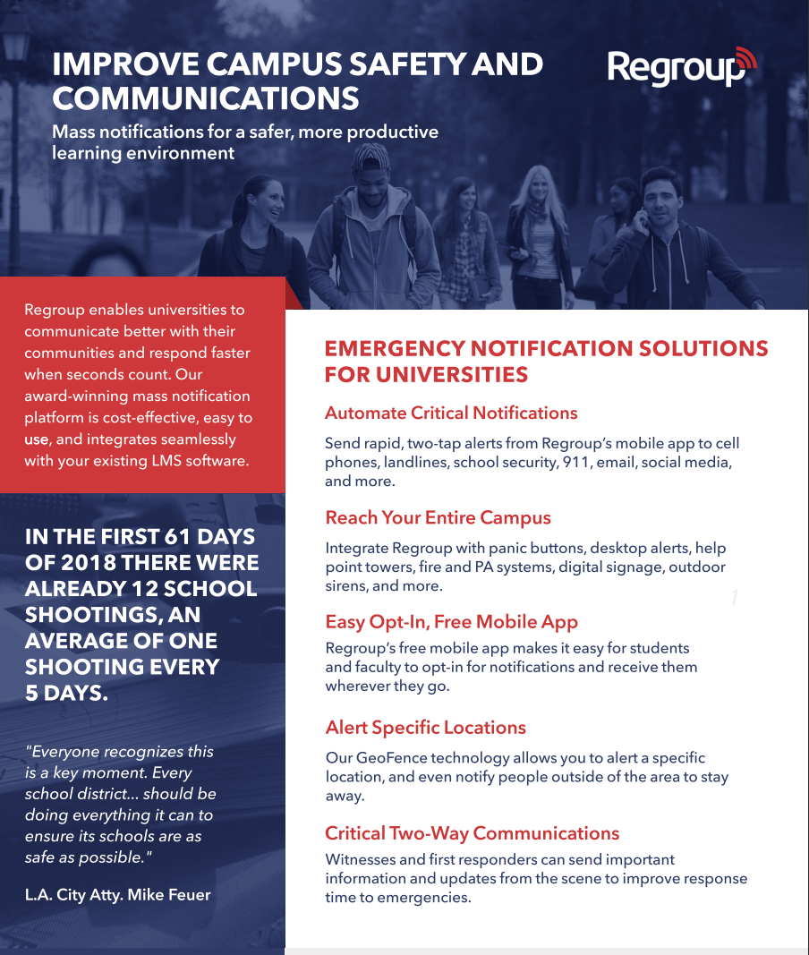 Regroup for Higher Education Brochure