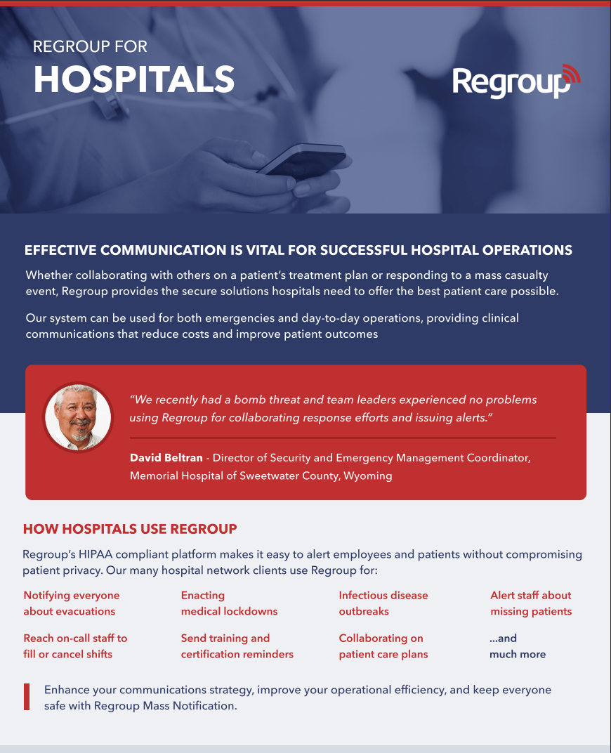Regroup for Hospitals
