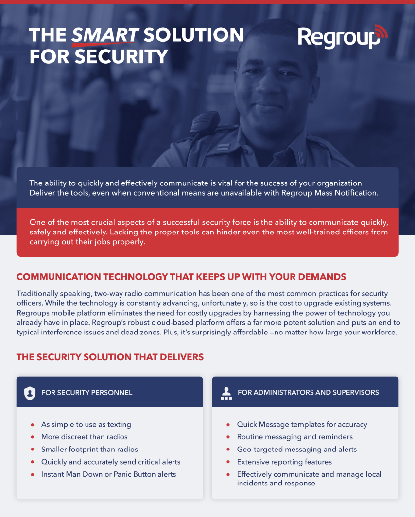Regroup for Security Agencies